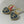 cc heart blue denim light gold hoop earrings