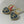 cc heart blue denim light gold hoop earrings