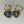 cc heart blue denim light gold hoop earrings