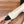 ballet flat cream quilted lambskin black patent calfskin
