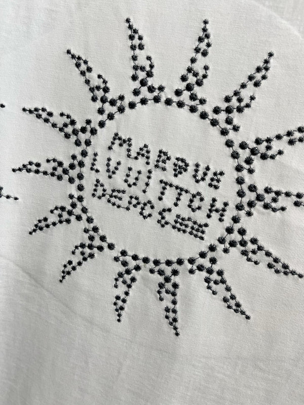 LV T-SHIRT IN WHITE PURE COTTON WITH EMBROIDERED LOGO 238773