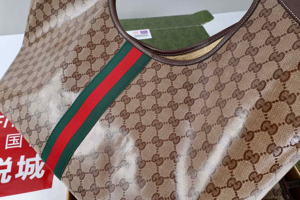 GG 26s Giglio Large Tote Bag 60cm Sand Brown Coated Canvas