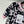 CC Short-Sleeved Knit Top Black Pink Wool Nylon 345986