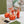 GG Sandales Cuir Noir Orange