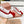 Miu Plume Sneakers Red White Cowhide Suede 456352
