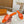 LV Mare Flat Mule Orange Sheepskin