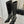 CC High Boots 80mm Glossy Black Wrinkled Quilted Calfskin