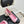 CC 26C Ribbon Camellia Mary Jane With Giant Pearl Black Pink Lambskin