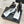 CC 26C Double C Ribbon Flat Shoes Black White Cafskin Fabric 557537