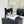 CC 26C Double C Ribbon Flat Shoes Black White Cafskin Fabric 557537