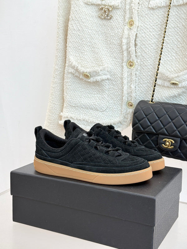 CC Casual Sports Shoes Black Diamond Pattern Suede 920476