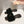 Miu Slides Black Leather Fur 739558