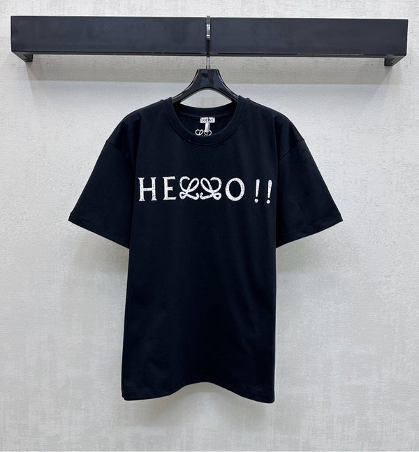 Loewe Printed T-shirt Black Cotton-blend Jersey 341850