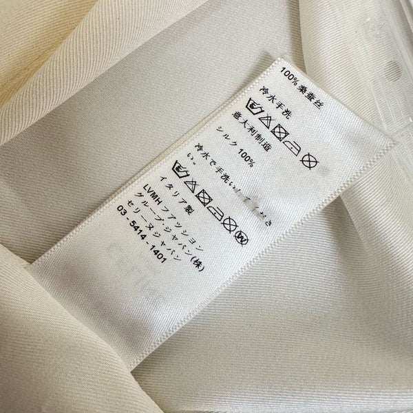 Celine Tie-neck Silk Blouse Ecru Mulberry Silk 351863