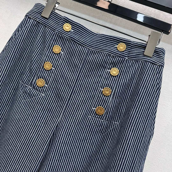 Zimmermann Striped Straight-leg Trousers Twill Cotton 350328