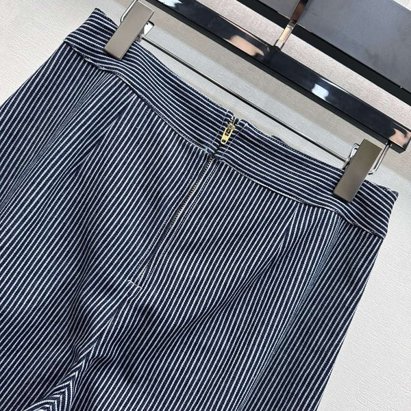 Zimmermann Striped Straight-leg Trousers Twill Cotton 350328