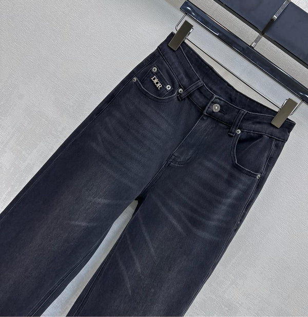 CD Straight-Leg Jeans Black Cotton Polyester 351736