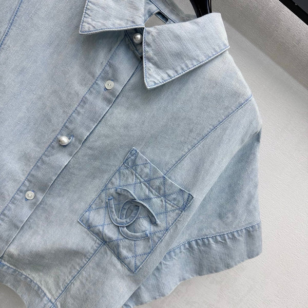 CC 26s Short-Sleeve Denim Shirt 1434