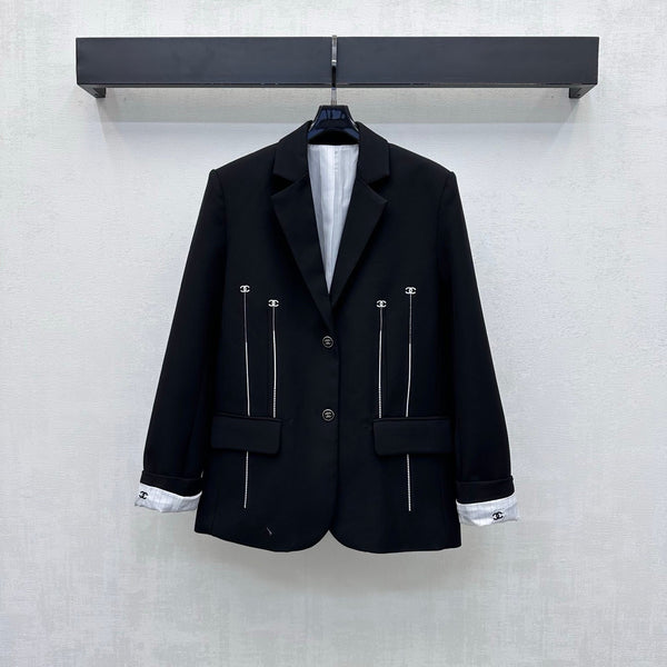 CC 26s Embroidered And Beaded Suit Jacket Polyester 422607