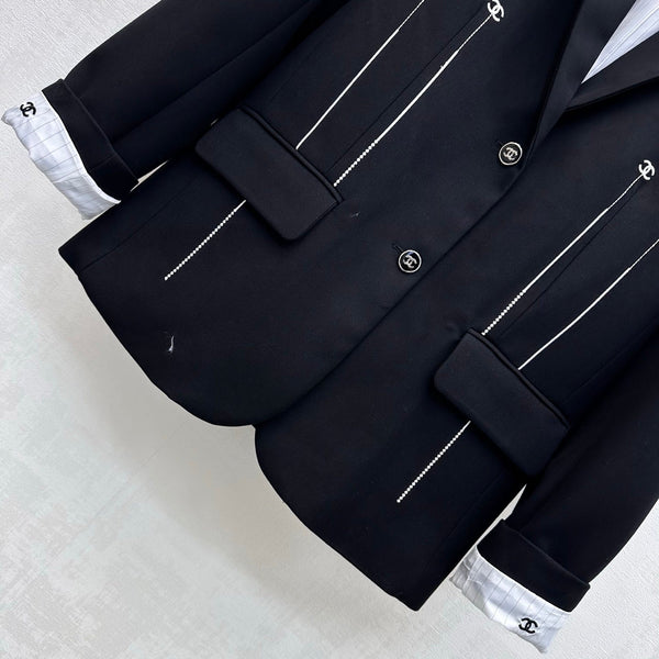 CC 26s Embroidered And Beaded Suit Jacket Polyester 422607