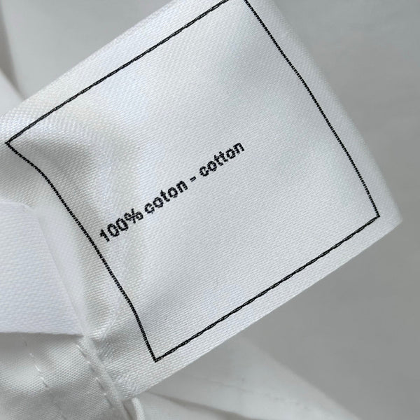 CC 26s Embroidered CC Logo Shirt White Cotton 427495