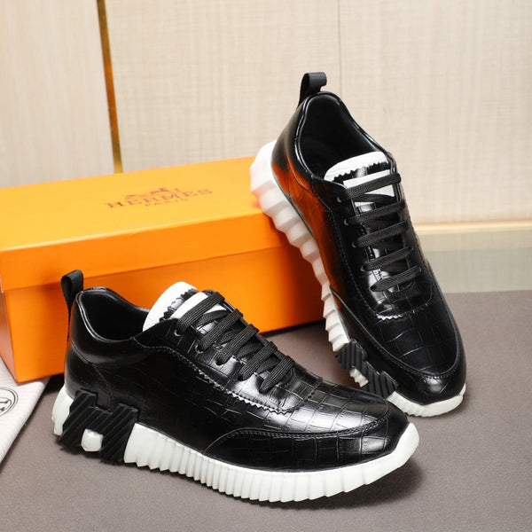 HM Men's Bouncing Sneaker Black Cowhide 664362