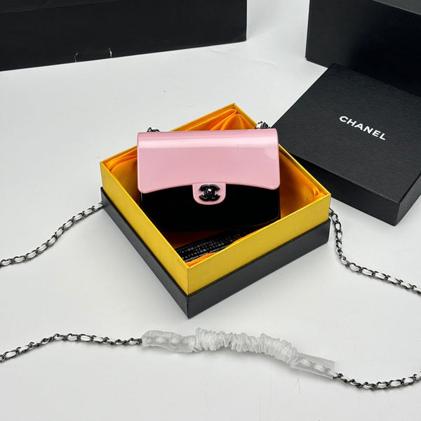 CC Evening Bag Pink Black Acrylic