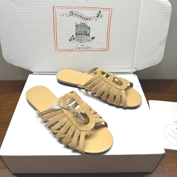 HM Noria Sandals Light Khaki Suede 849479