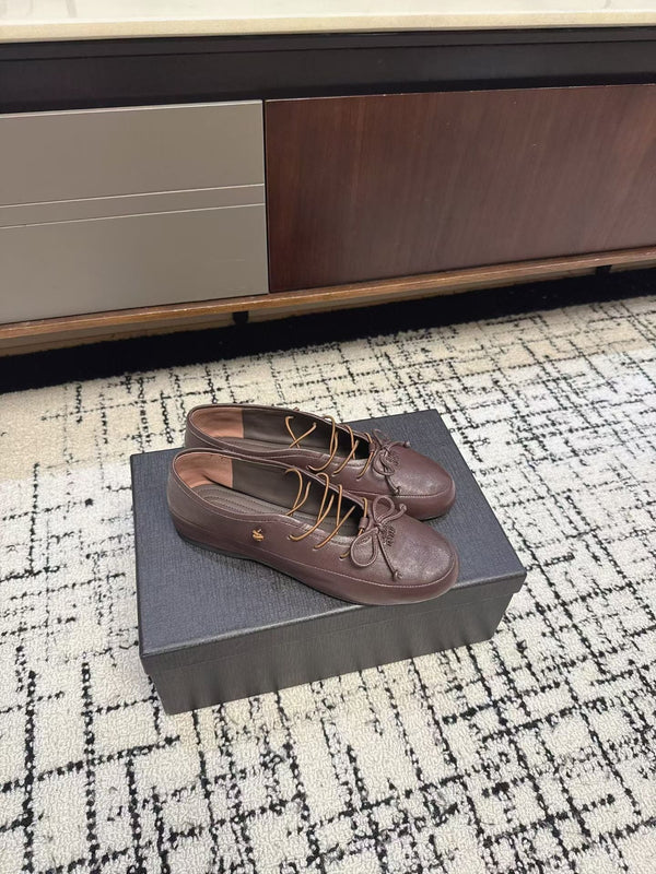 Miu 2026 Ballerinas Chocolate Nappa Leather 682024