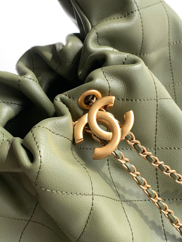 CC 2025 Hobo Bag 45cm Olive Calfskin