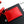CC Large Bucket Bag Red Embroidered Mesh Calfskin
