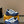 THICK-SOLED SNEAKER COBALT BLUE AND WHITE CALFSKIN