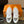 LV SNEAKERS IN GREY MIX WHITE MIX ORANGE CALFSKIN AND FABRIC BREATHABLE