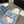 dad sandal mule striped ocean blue white fabric calfskin