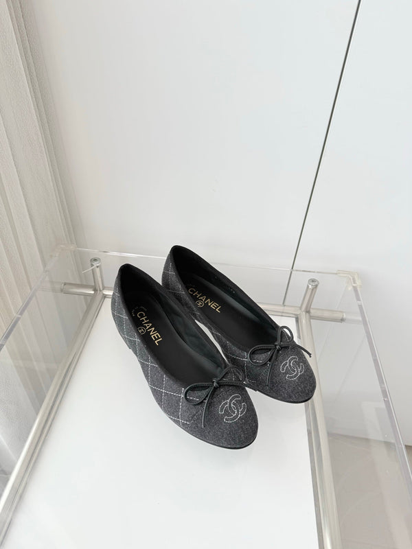 Chanel 2026 Ballet Flat Blue Denim 697394