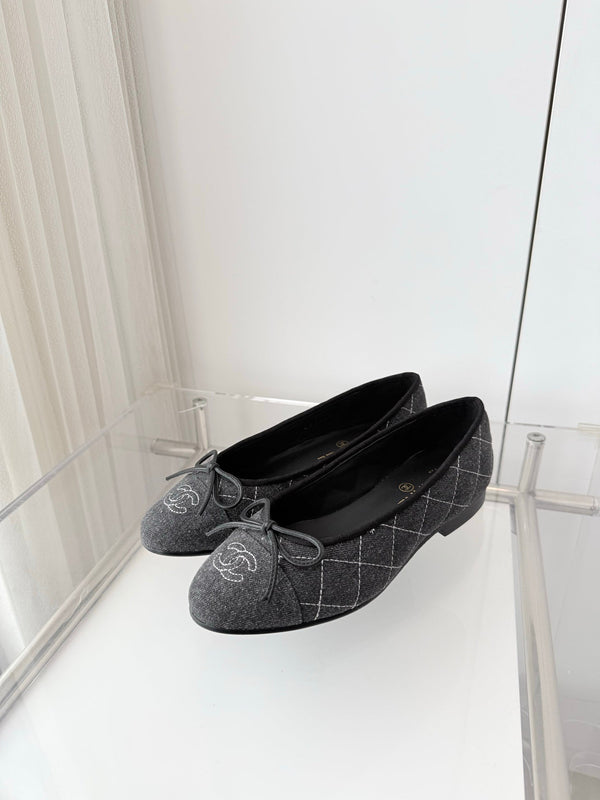 Chanel 2026 Ballet Flat Blue Denim 697394