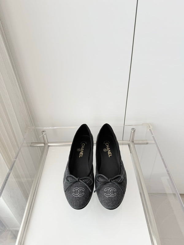Chanel 2026 Ballet Flat Blue Denim 697394
