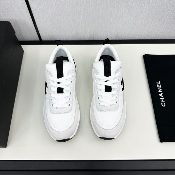 CC Sneaker Black White Cowhide Suede 789077