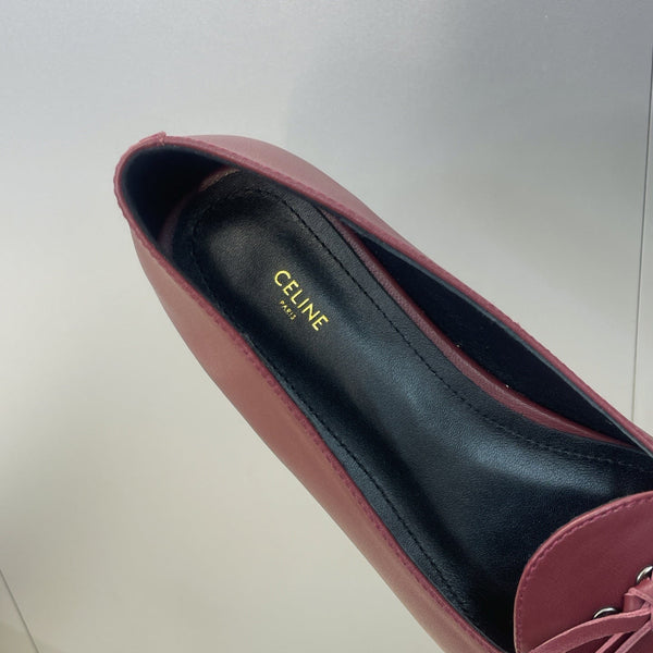 CL 26s Ballet Flats In Dark Red Lambskin With Bow