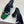CC Square Toe Color-Blocked Mule 9cm Teal Green Horsehair Patent Leather 830459