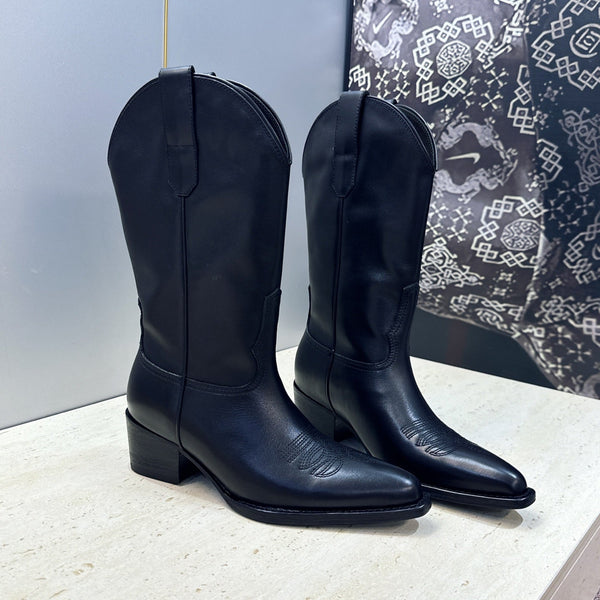 CE 26s Mid-Calf Boots 4.5cm Black Cowhide 959456