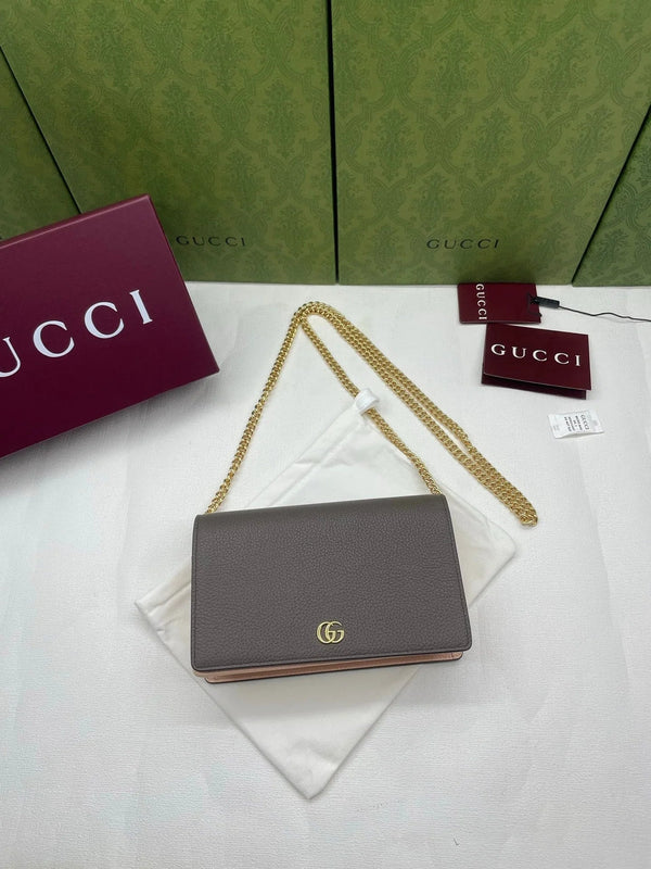 GG 2026 Marmont Wallet On Chaine 20cm Canvas Leather