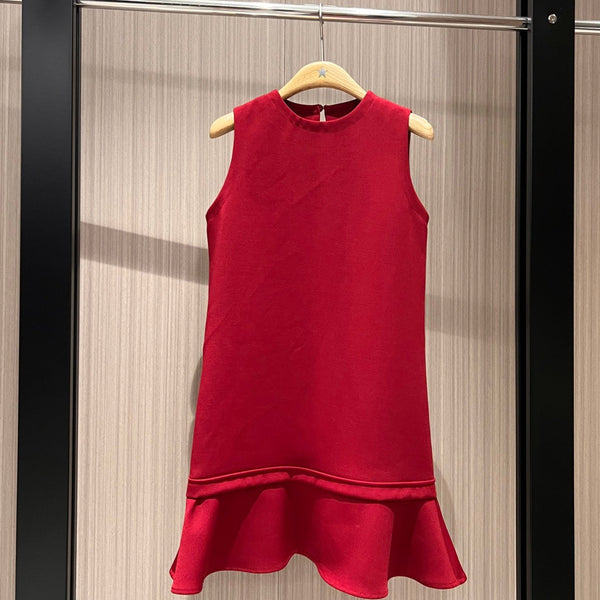 Gucci Sleeveless Vest Dress Red Polyester Fiber