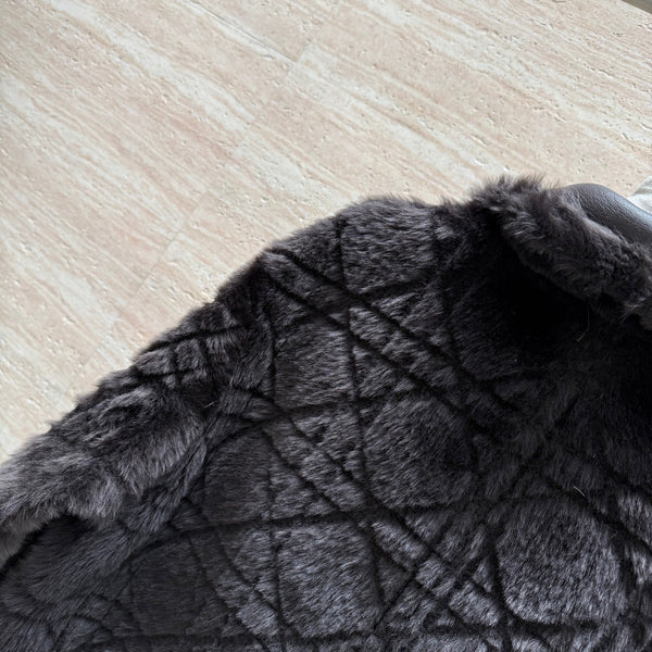 Dior 2025 Shearling Coat Black Wool