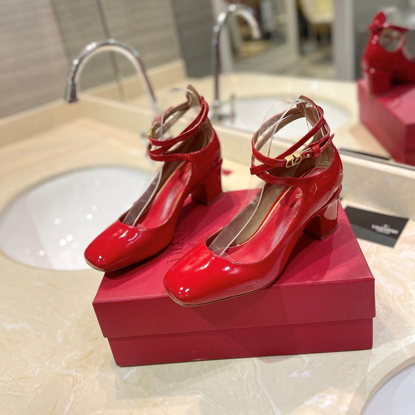 VLTN 26s VLogo Block Heels Red Patent Leather 985376