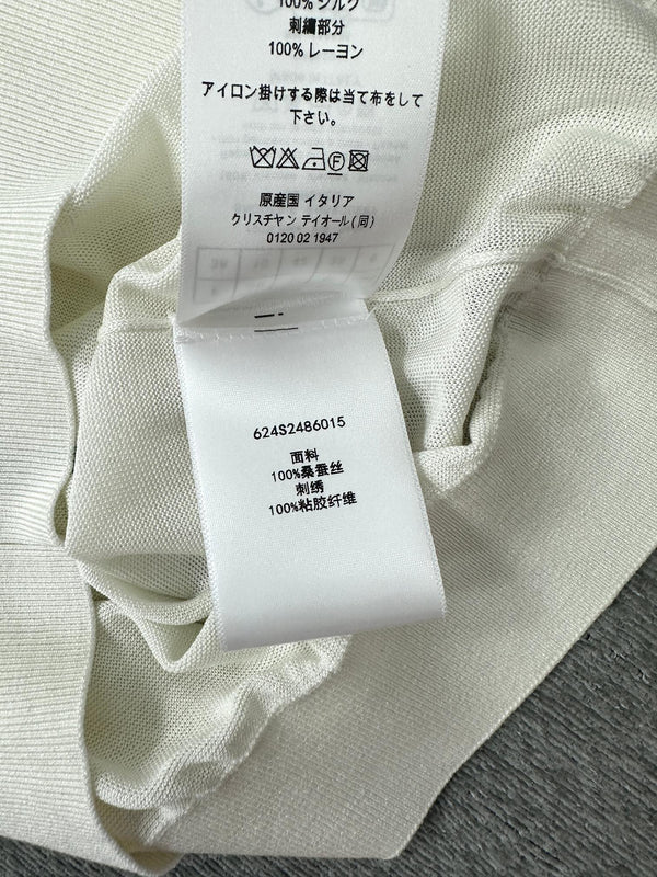 CD Book Cover Short-Sleeved Sweater White Green Silk 349496