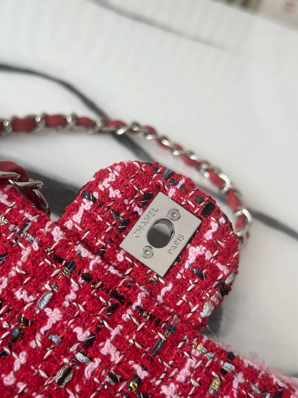 CC 2026 Mini Flap Bag Tweed Denim Leather