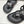 SANDAL BRAIDED 30 BLACK CALFSKIN