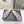 ALAIA FLAT MULES IN LIGHT PURPLE MESH FISHNET