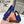 dot sole walk mocassin blue suede